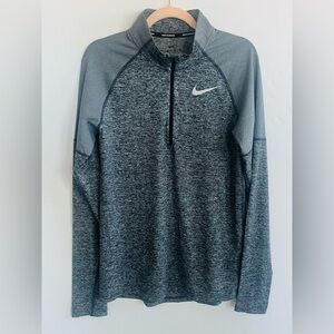 Nike Gray Quarter-Zip Athletic Top Size S
